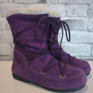 Moon Boot Suede Winter Boots – Purple – EU 39 (Women’s 8–8.5)